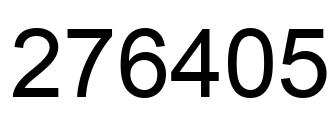 Number 276405 black image