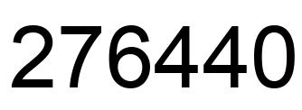 Número 276440 imagen negro