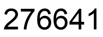 Número 276641 imagen negro