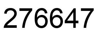Number 276647 black image