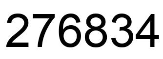 Number 276834 black image