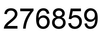 Number 276859 black image