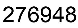 Number 276948 black image