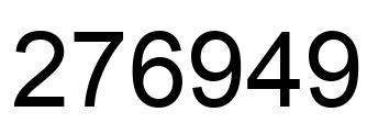 Number 276949 black image