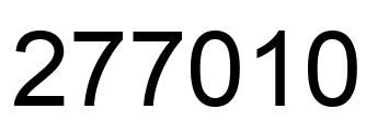 Number 277010 black image