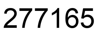 Number 277165 black image