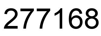 Number 277168 black image