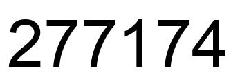 Number 277174 black image