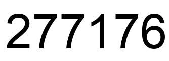 Number 277176 black image