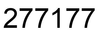 Number 277177 black image