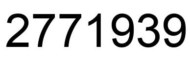 Number 2771939 black image