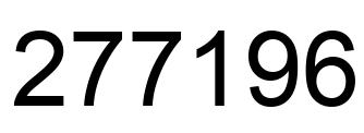 Number 277196 black image