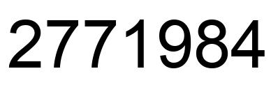 Number 2771984 black image