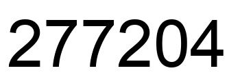 Number 277204 black image