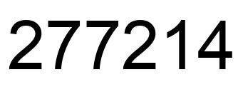 Number 277214 black image