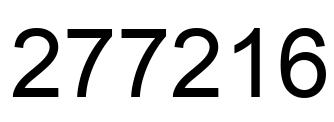 Number 277216 black image