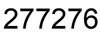 Number 277276 black image