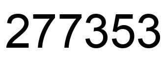 Number 277353 black image
