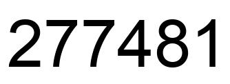Number 277481 black image