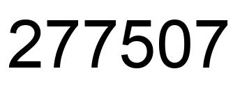 Número 277507 imagen negro