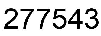 Number 277543 black image