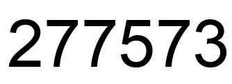 Number 277573 black image