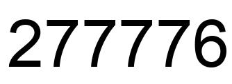 Number 277776 black image