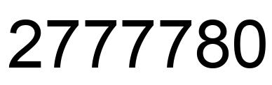 Number 2777780 black image