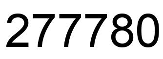 Number 277780 black image