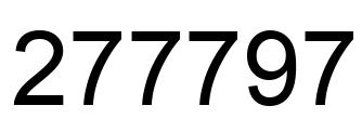 Número 277797 imagen negro