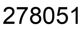 Number 278051 black image