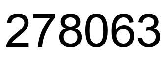 Number 278063 black image
