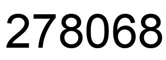 Number 278068 black image