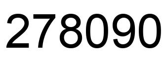Number 278090 black image
