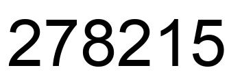 Number 278215 black image