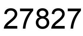 Number 27827 black image