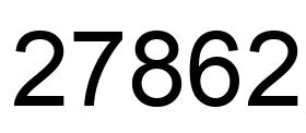 Number 27862 black image