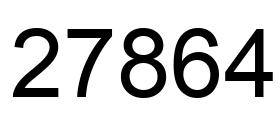 Number 27864 black image