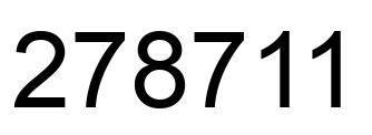 Number 278711 black image