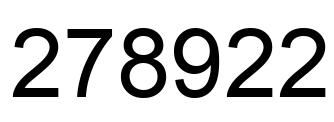 Número 278922 imagen negro