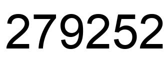 Número 279252 imagen negro