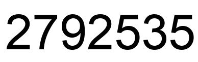 Número 2792535 imagen negro