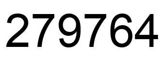 Number 279764 black image