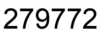 Number 279772 black image