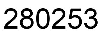 Number 280253 black image