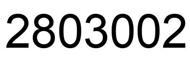 Number 2803002 black image