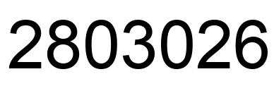 Number 2803026 black image