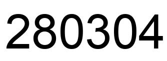 Número 280304 imagen negro