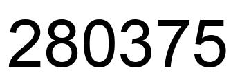 Number 280375 black image