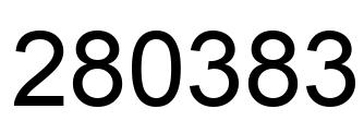 Número 280383 imagen negro